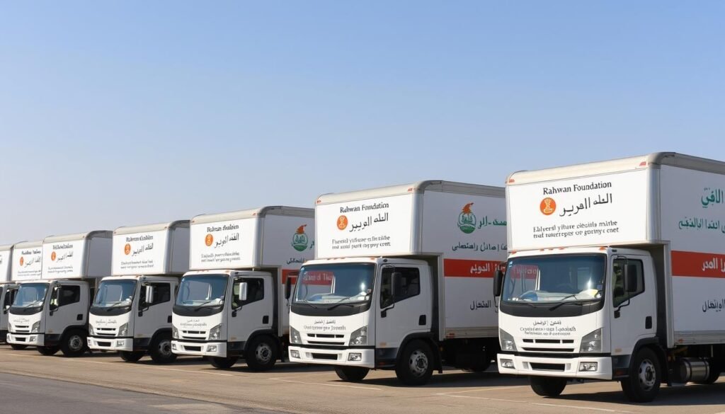 أسطول شاحنات مؤسسة رهوان المجهزة لنقل العفش من جدة إلى الليث أسطول شاحنات مؤسسة رهوان المجهزة لنقل العفش من جدة إلى الليث