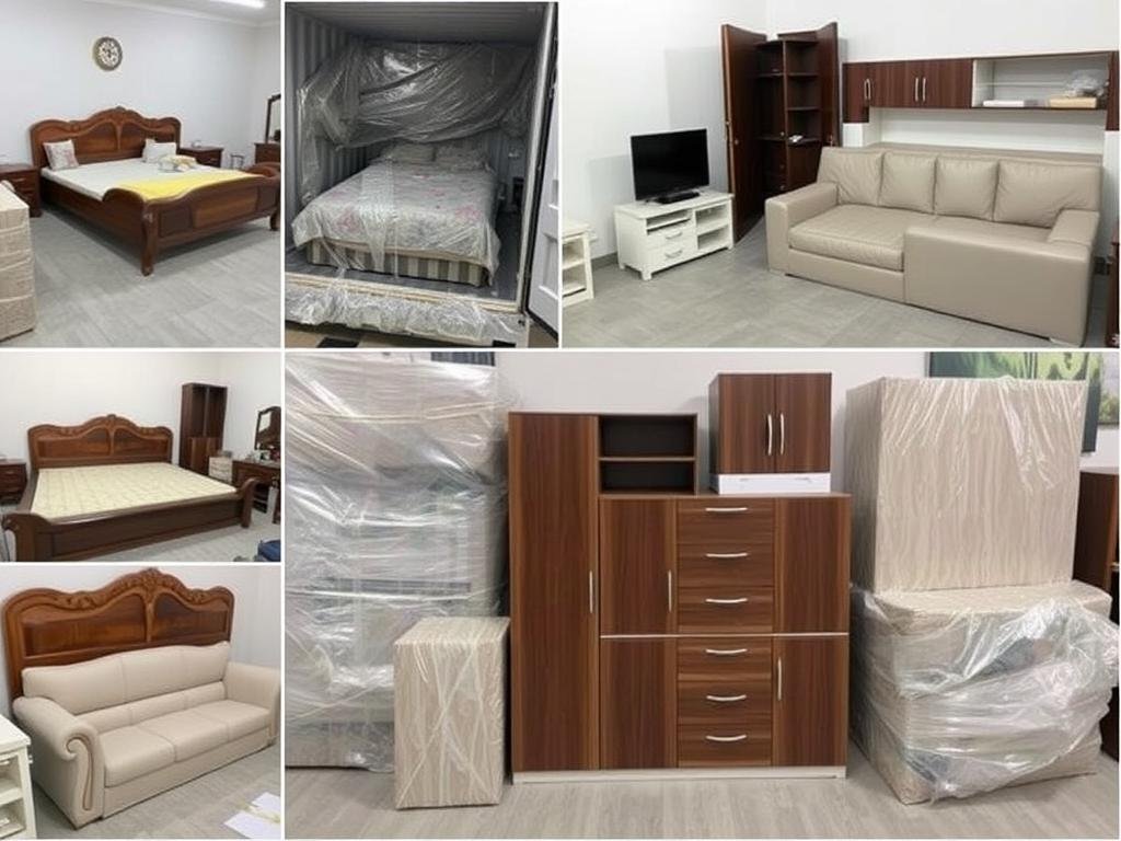 أنواع مختلفة من الأثاث يتم نقلها من جدة إلى القصيم
