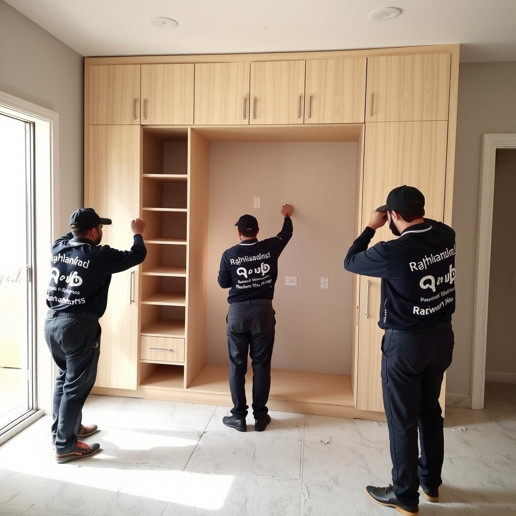 تركيب الأثاث بعد نقله من جدة إلى الرس