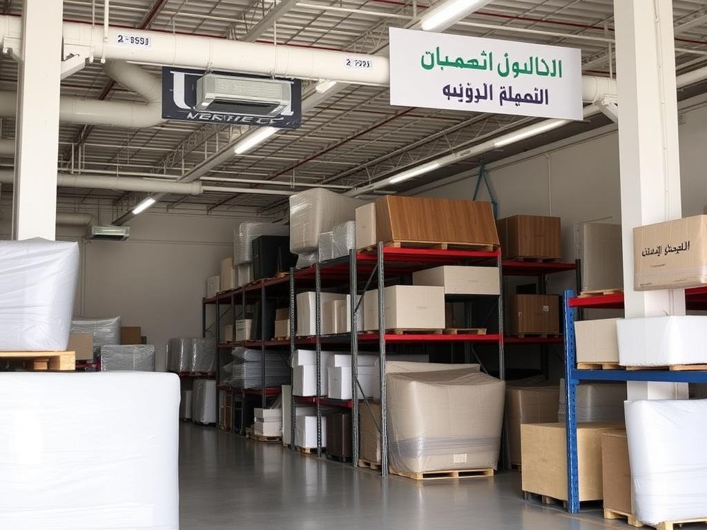 خدمات تخزين العفش في مستودعات مؤسسة رهوان قبل نقله من جدة إلى تبوك