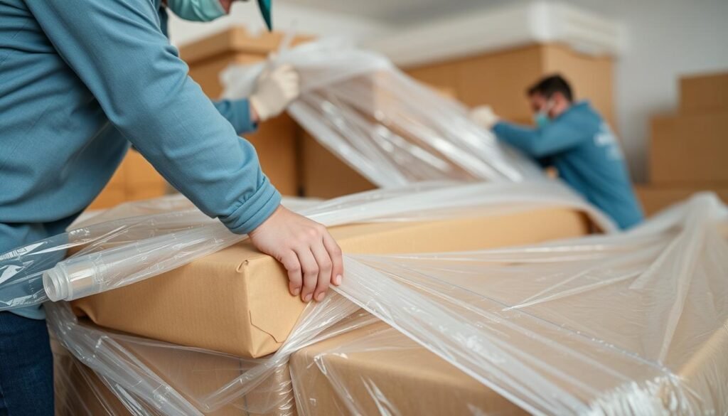 خدمات تغليف العفش المتخصصة من مؤسسة رهوان لنقل عفش من جدة إلى الطائف