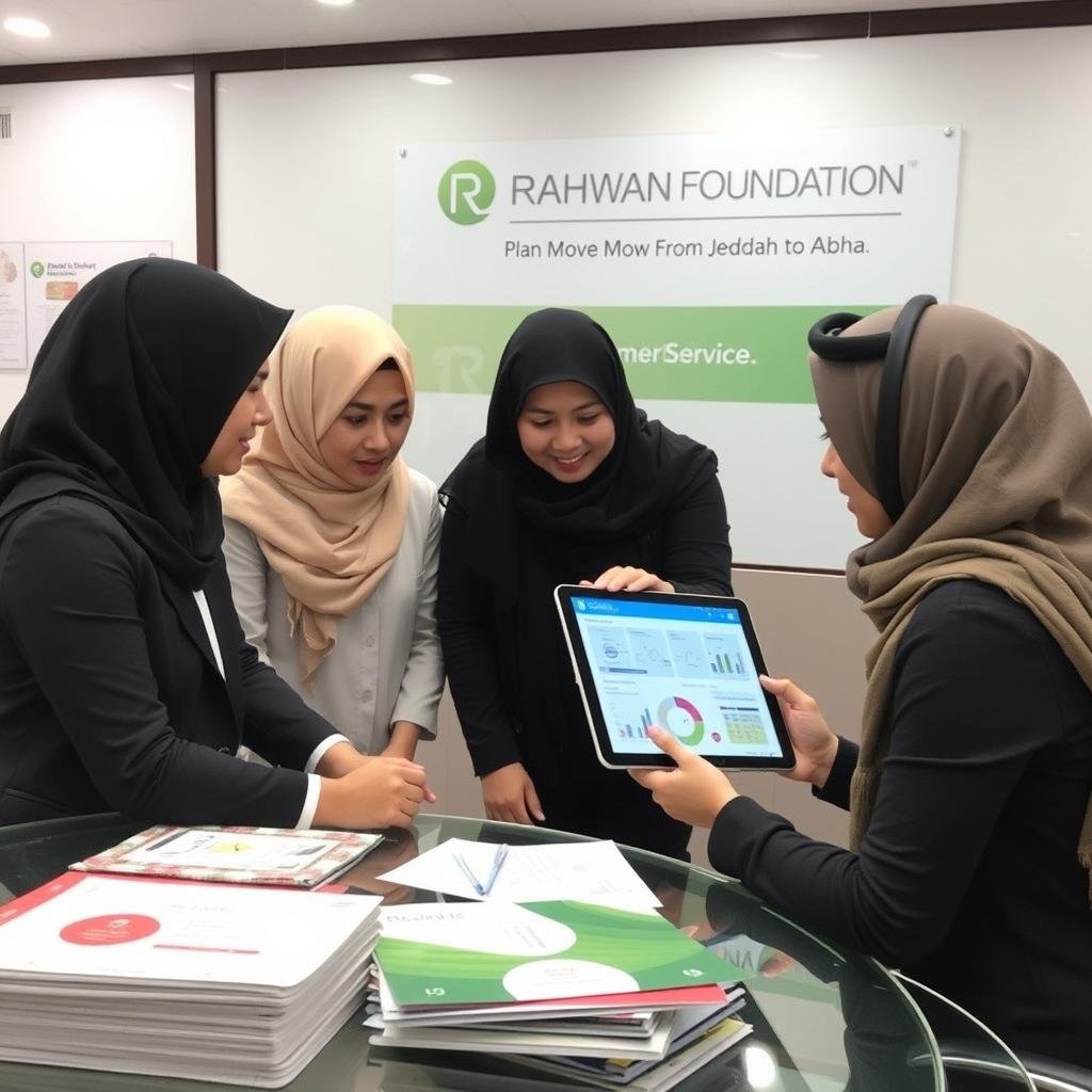 خدمة عملاء مؤسسة رهوان لنقل العفش من جدة إلى أبها