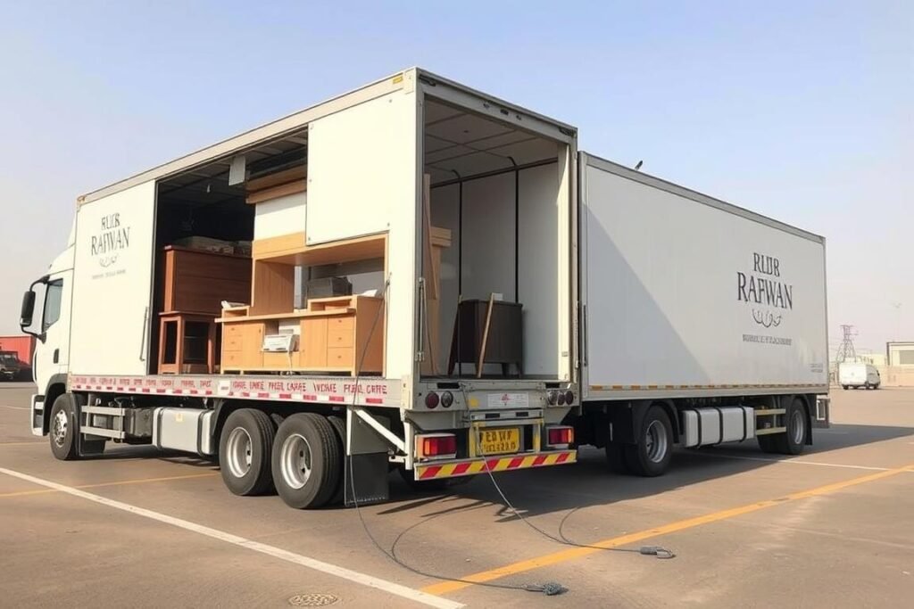 سيارات نقل العفش المجهزة من مؤسسة رهوان