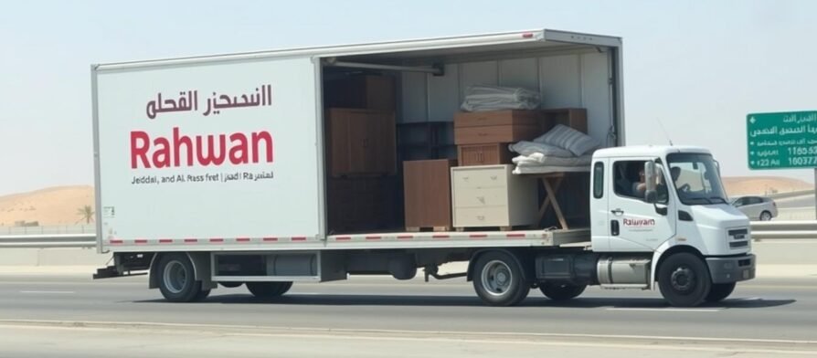 شاحنة نقل عفش من جدة إلى الرس تابعة لمؤسسة رهوان