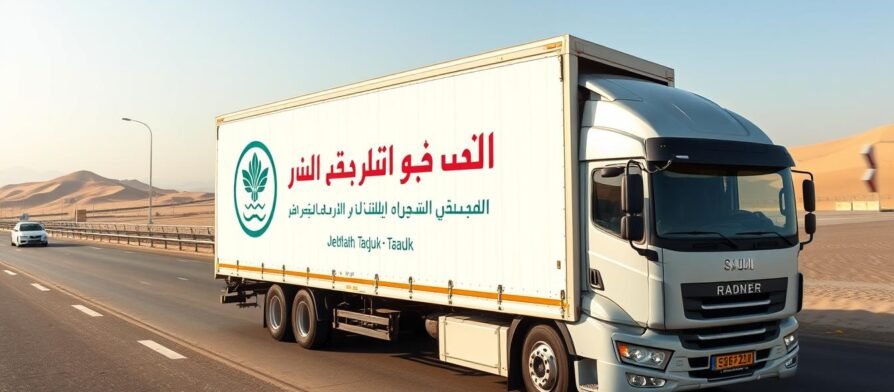 شاحنة نقل عفش من جدة إلى تبوك تابعة لمؤسسة رهوان