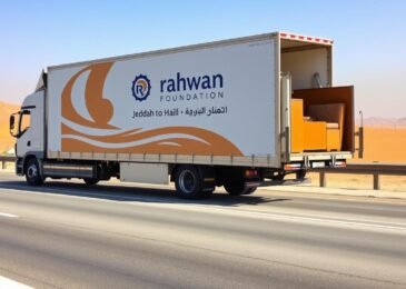 شاحنة نقل عفش من جدة إلى حائل تابعة لمؤسسة رهوان