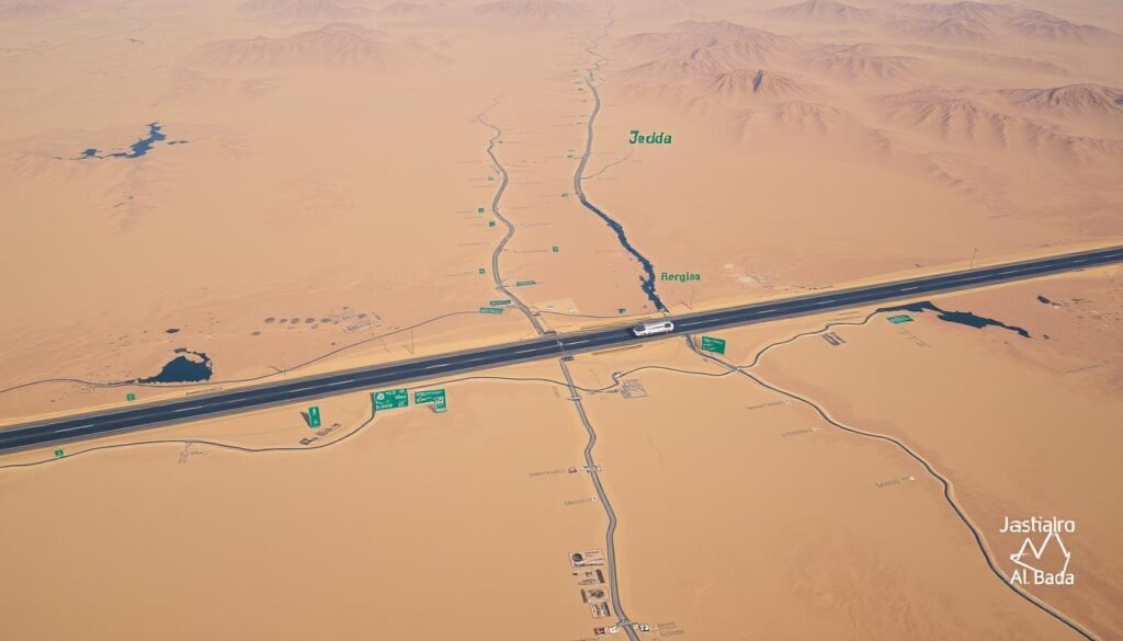 طريق النقل من جدة إلى البدع