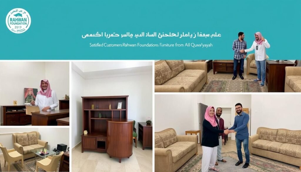 عملاء راضون عن خدمة نقل العفش من جدة إلى القويعية مع مؤسسة رهوان