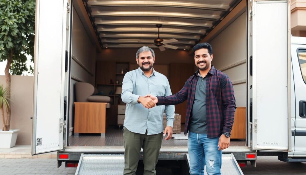 عميل سعيد بخدمات نقل عفش من جدة إلى الطريف مع مؤسسة رهوان