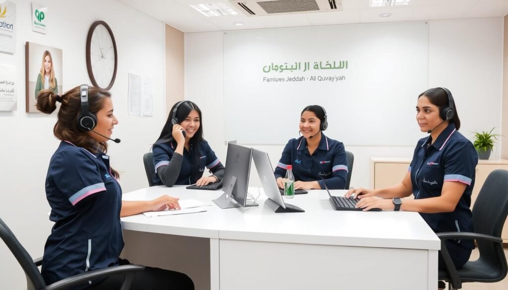 فريق خدمة العملاء في مؤسسة رهوان لنقل العفش من جدة إلى القويعية