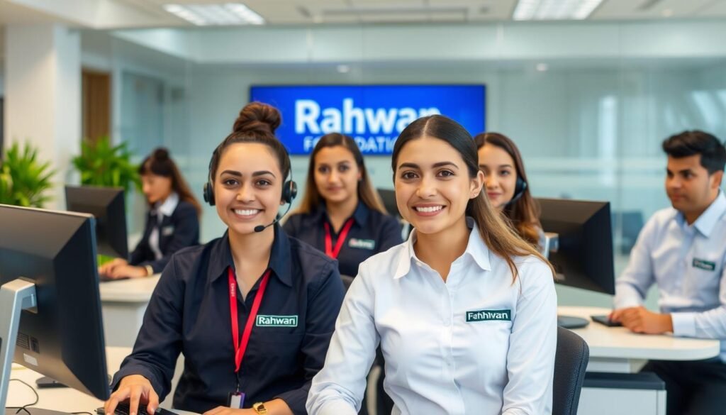 فريق خدمة العملاء في مؤسسة رهوان لنقل العفش من جدة إلى المجمعة