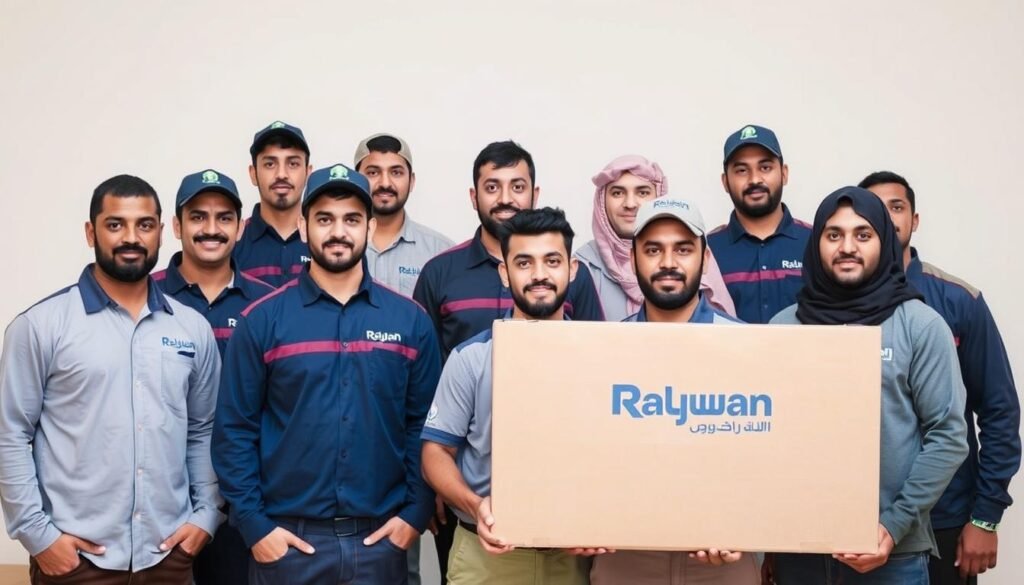 فريق عمل مؤسسة رهوان المتخصص في نقل عفش من جدة إلى الطريف