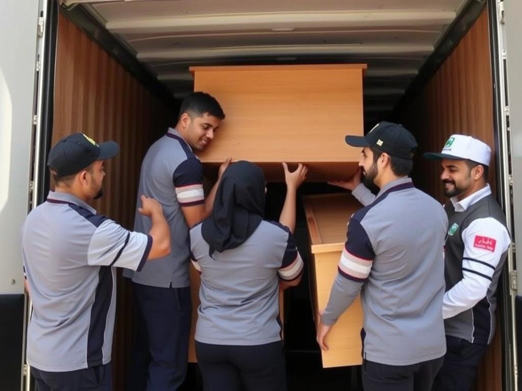 فريق عمل مؤسسة رهوان المحترف لنقل العفش من جدة إلى المدينة المنورة