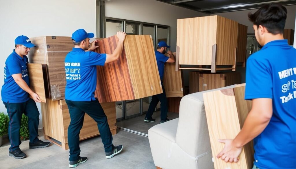 فريق عمل مؤسسة رهوان المحترف لنقل العفش من جدة إلى رابغ الجديدة