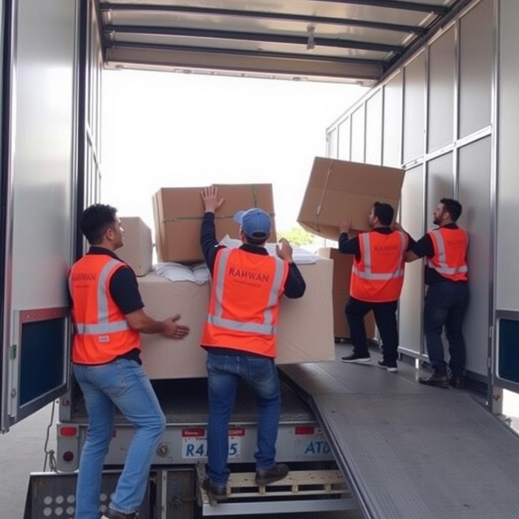 فريق عمل مؤسسة رهوان يعمل بسرعة واحترافية في نقل العفش من جدة إلى أضم