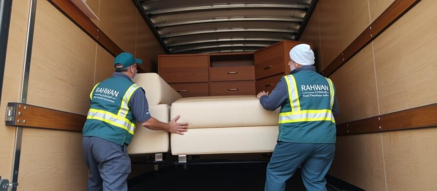 فريق متخصص من مؤسسة رهوان يقوم بنقل عفش من جدة إلى ينبع