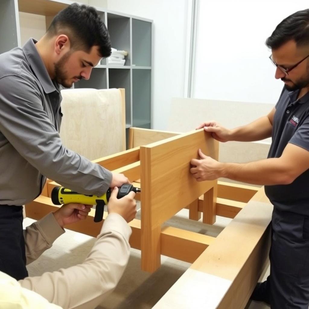 فنيون متخصصون في فك وتركيب الأثاث من مؤسسة رهوان