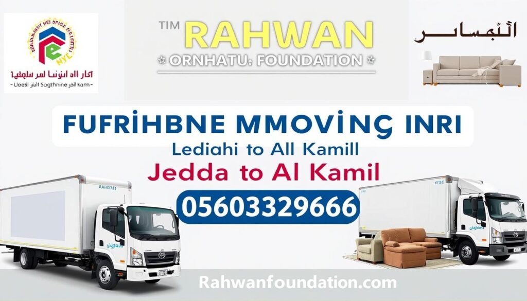 مؤسسة رهوان - الاختيار الأمثل لنقل العفش من جدة إلى الكامل