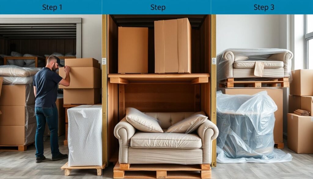 مراحل تغليف الأثاث لنقل عفش من جدة إلى القريات