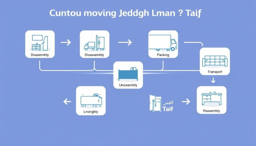 مراحل نقل العفش من جدة إلى الطائف مع مؤسسة رهوان