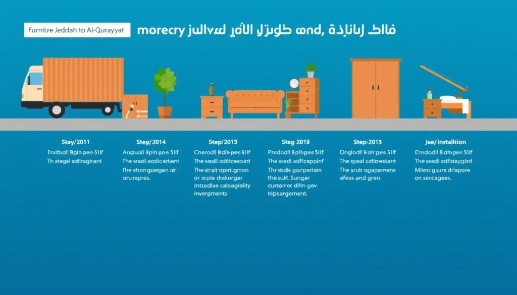 مراحل نقل العفش من جدة إلى القريات