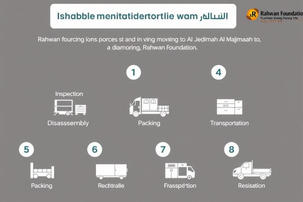 مراحل نقل العفش من جدة إلى المجمعة مع مؤسسة رهوان