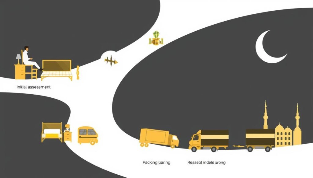 مراحل نقل العفش من جدة إلى مكة المكرمة مراحل نقل العفش من جدة إلى مكة المكرمة