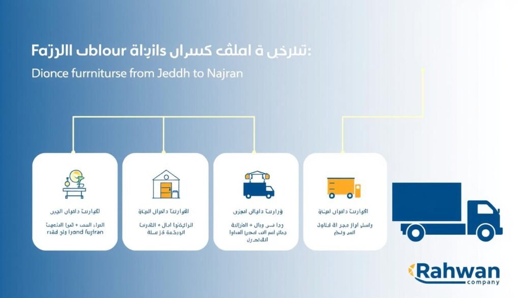 مراحل نقل العفش من جدة إلى نجران مع مؤسسة رهوان