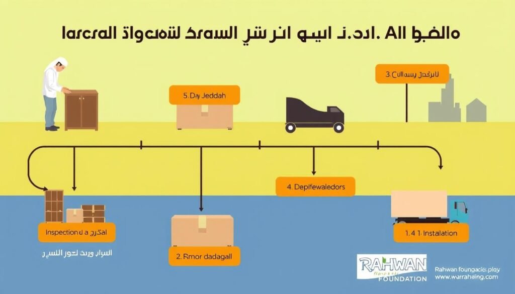 مراحل نقل عفش من جدة إلى الباحة مع مؤسسة رهوان