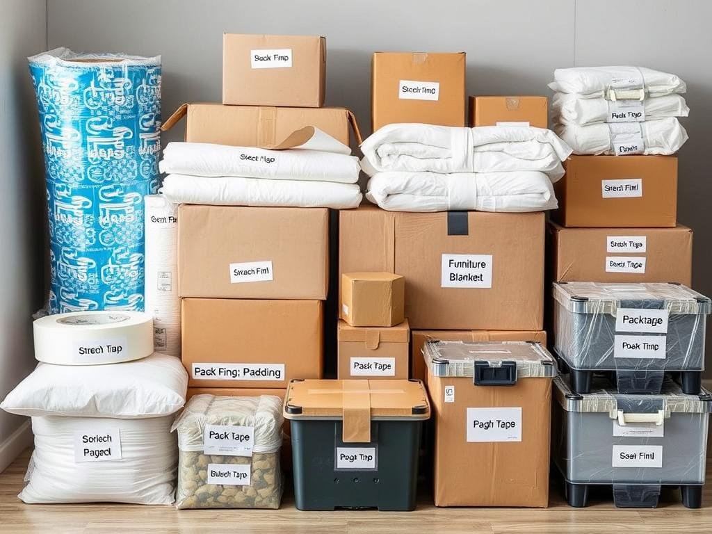 مواد التغليف عالية الجودة المستخدمة في نقل العفش