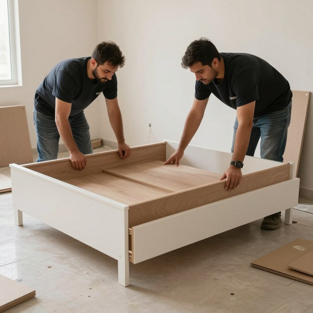 تركيب الأثاث في المكان الجديد في حي الفيصلية جدة