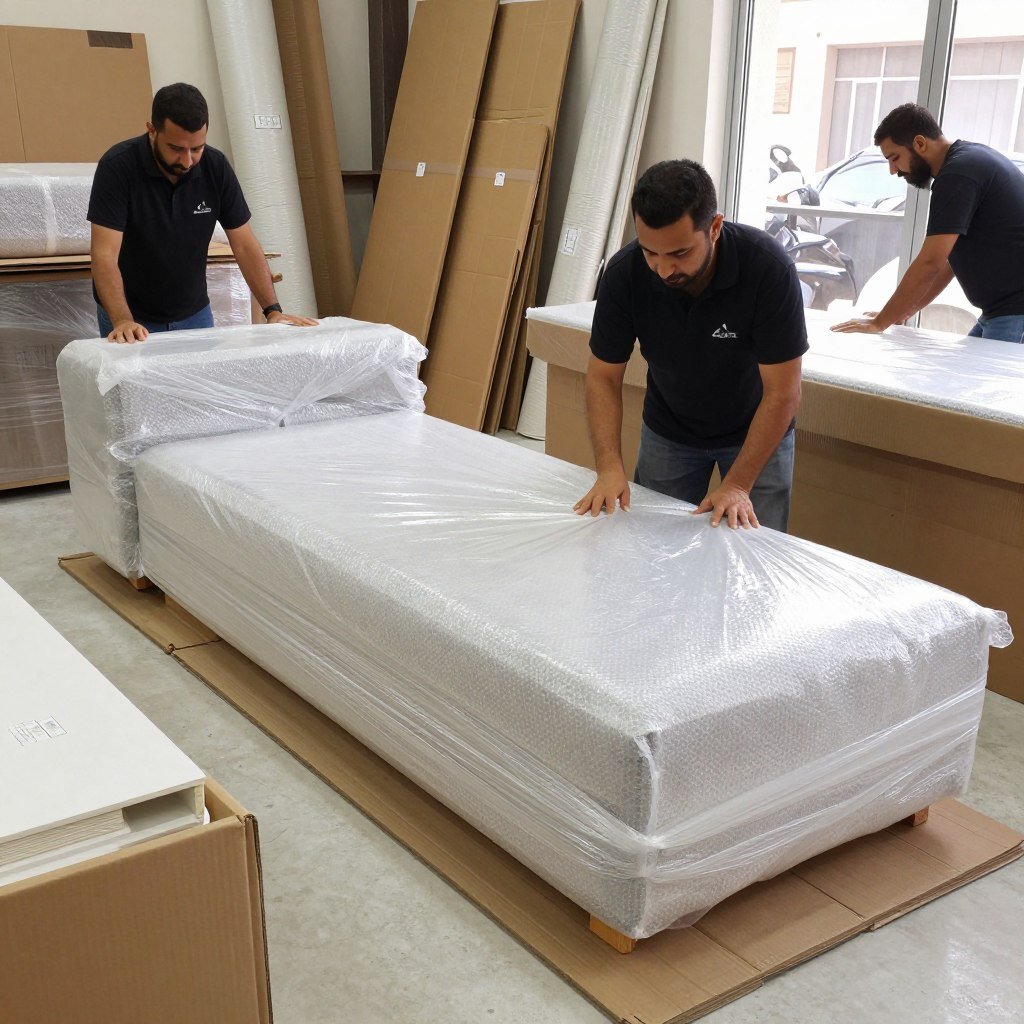تغليف العفش بمواد عالية الجودة في نقل عفش حي الحمدانية جدة