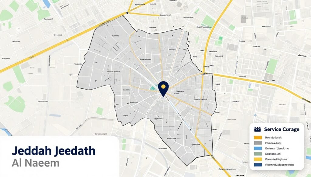 خريطة توضح تغطية خدمات نقل عفش حي النعيم جدة وباقي أحياء المدينة خريطة توضح تغطية خدمات نقل عفش حي النعيم جدة وباقي أحياء المدينة