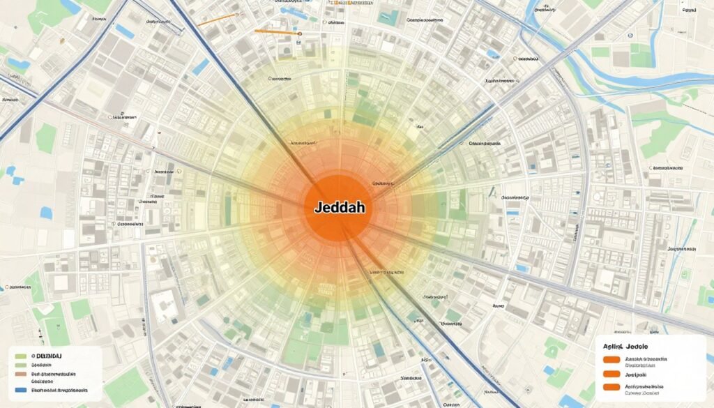 خريطة مناطق خدمة نقل عفش في جدة