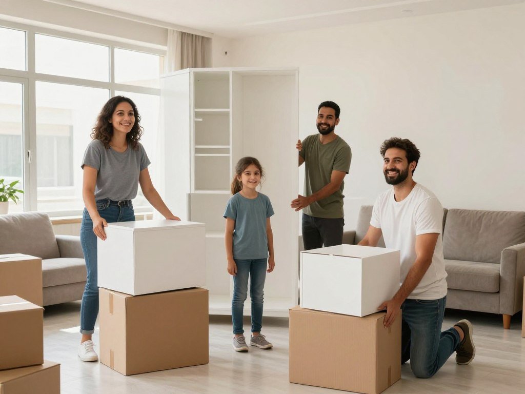 عائلة سعيدة بخدمة نقل العفش في حي الفيصلية جدة