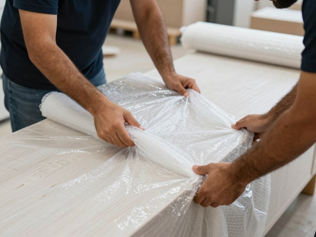 عملية تغليف أثاث في حي أبحر الجنوبية جدة بطريقة احترافية