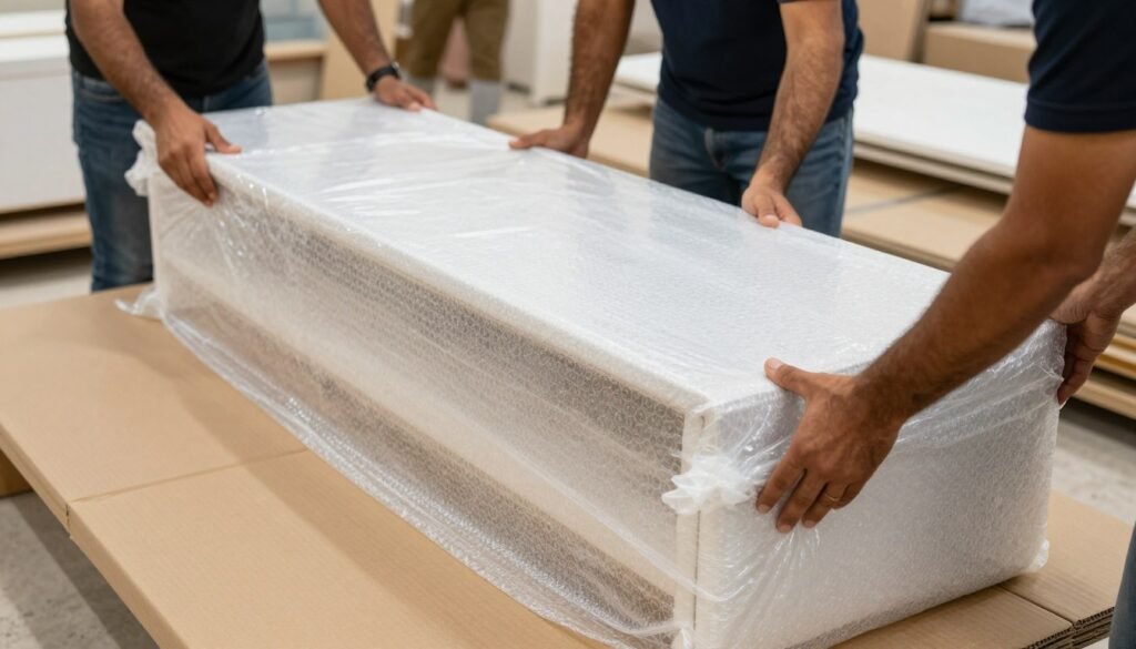 عملية تغليف الأثاث بطريقة احترافية في حي الزهراء جدة