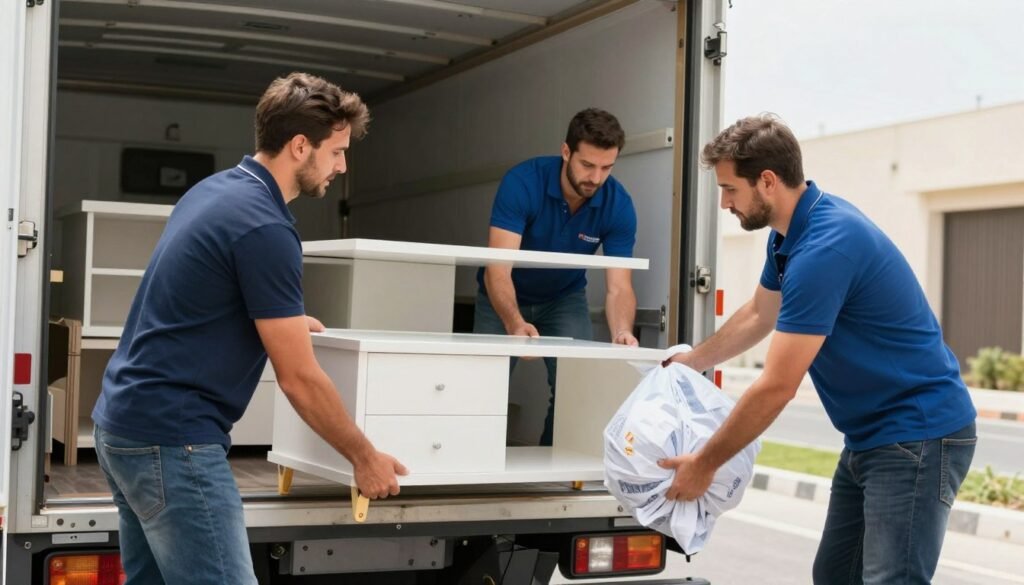 عملية فك وتغليف الأثاث في نقل عفش حي المروة جدة