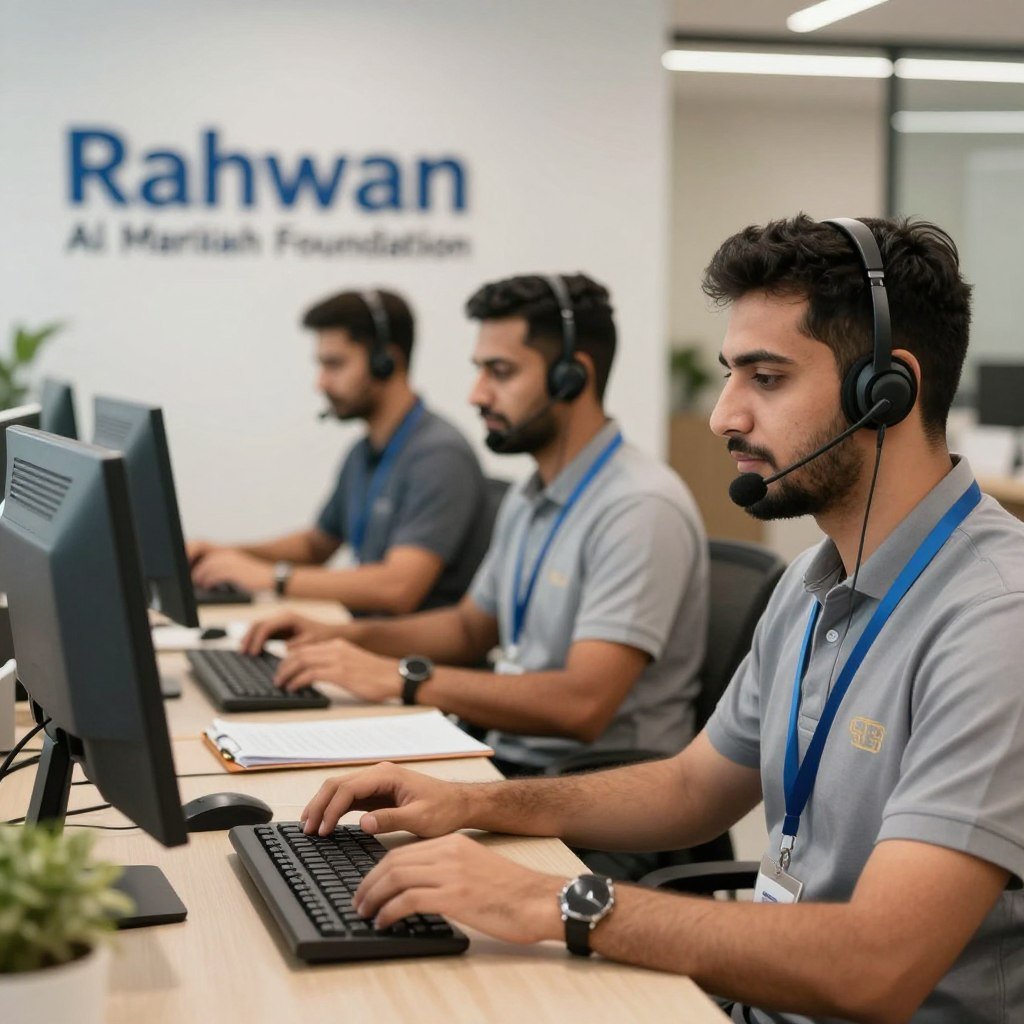 فريق خدمة العملاء في مؤسسة رهوان المملكة لنقل عفش حي أبحر الجنوبية جدة