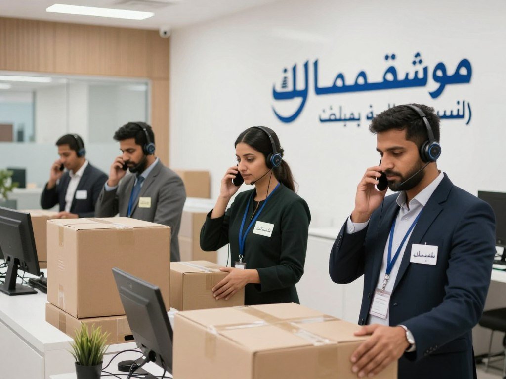 فريق خدمة العملاء في مؤسسة مالك لنقل العفش