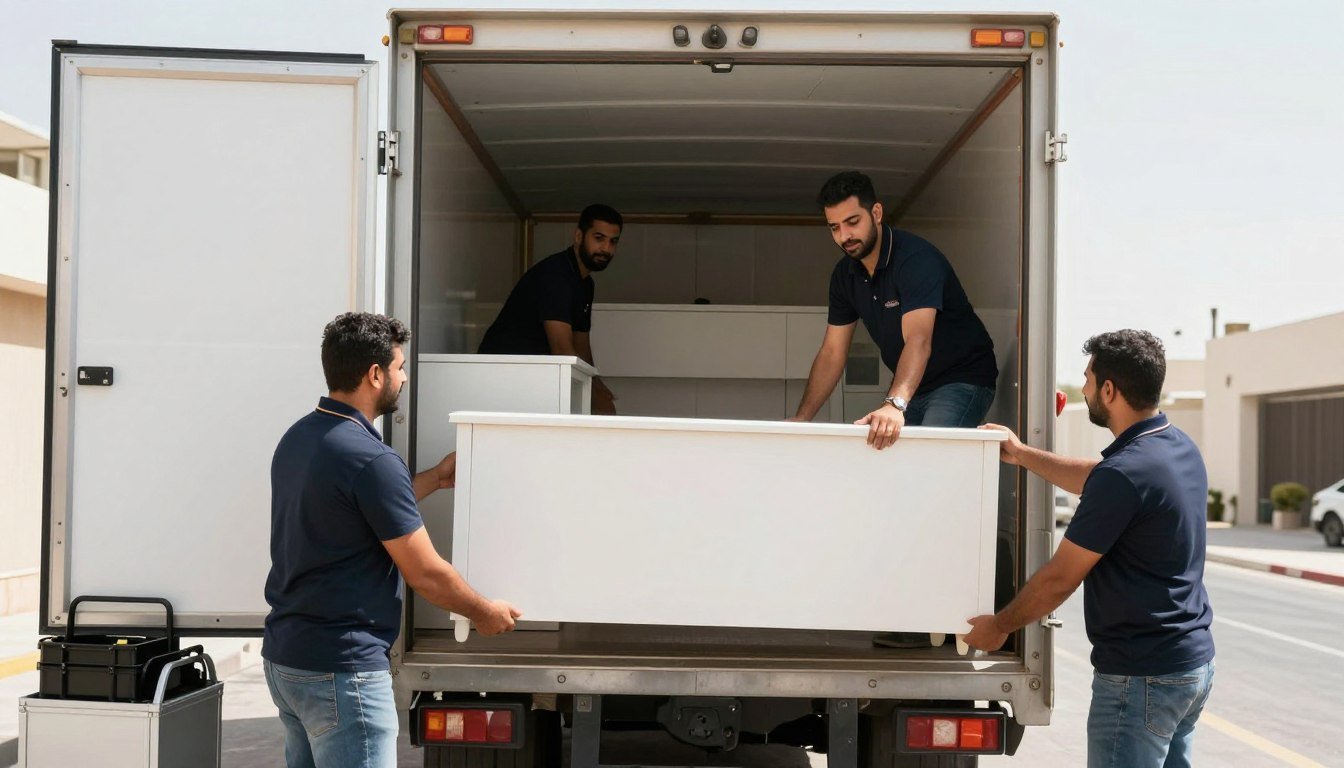 فريق نقل عفش حي أبحر الجنوبية جدة يقوم بتحميل الأثاث بطريقة احترافية