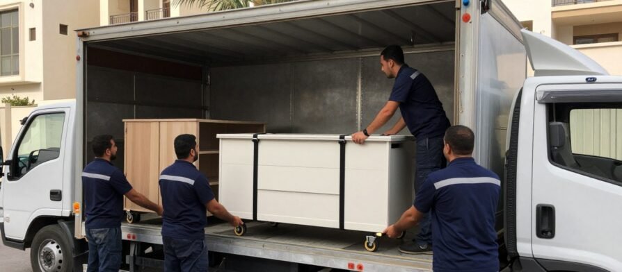 فريق نقل عفش حي الزهراء جدة يقوم بتحميل الأثاث بطريقة احترافية