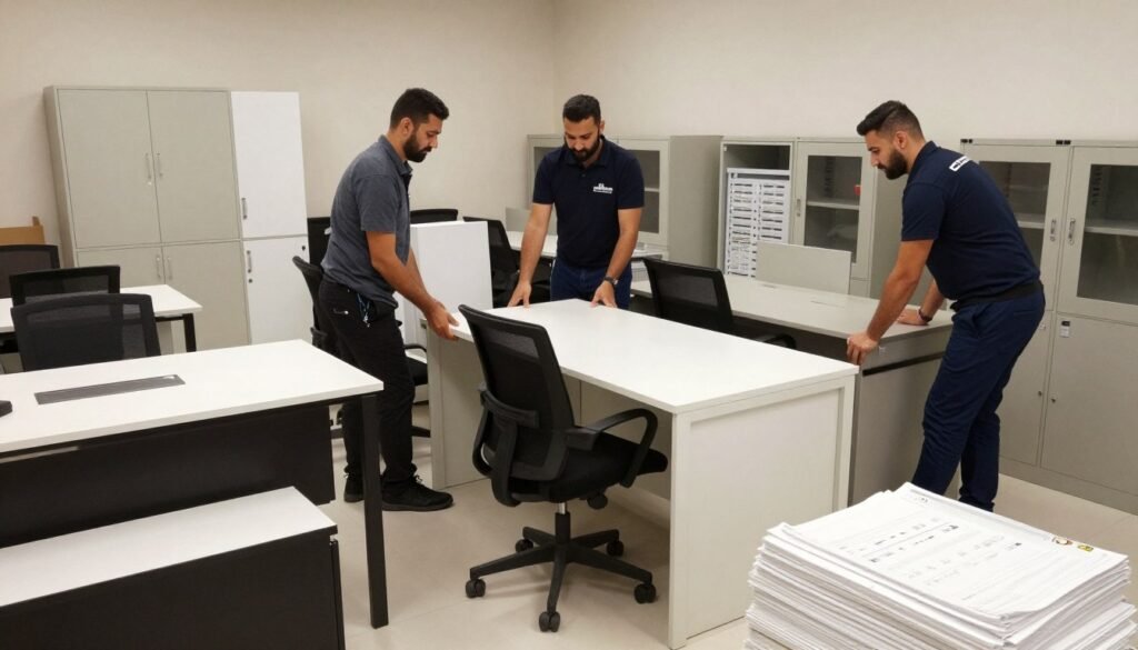 فريق نقل عفش متخصص للمكاتب في حي الزهراء جدة