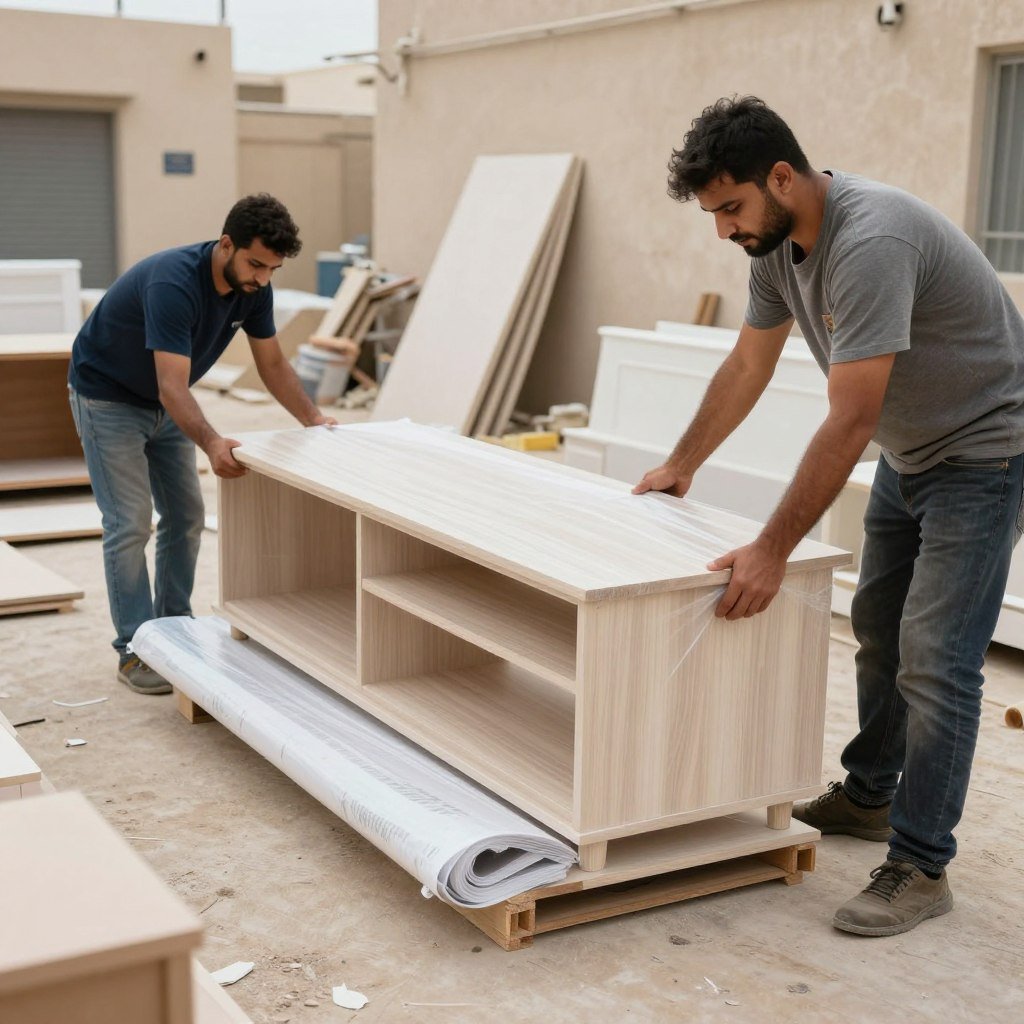 فك وتغليف الأثاث في خدمة نقل عفش حي النزلة اليمانية جدة