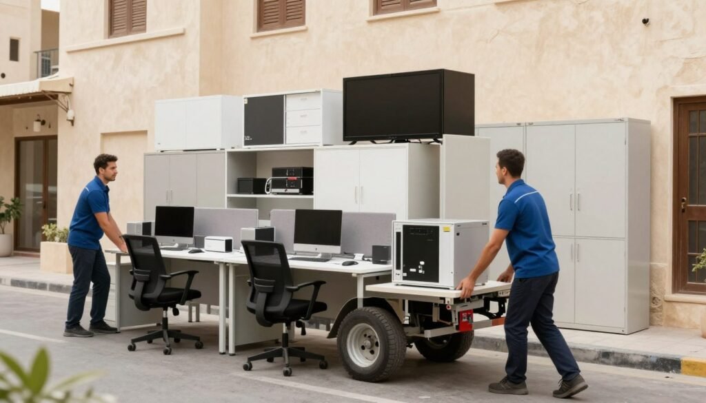 نقل أثاث المكاتب في حي النزهة جدة