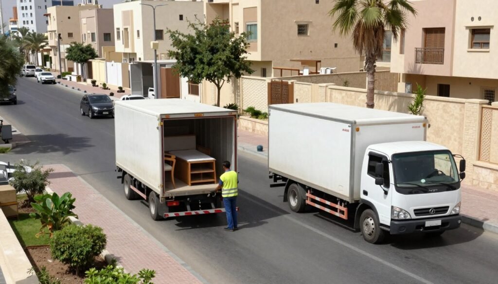 نقل عفش بين أحياء جدة المختلفة وحي الروابي