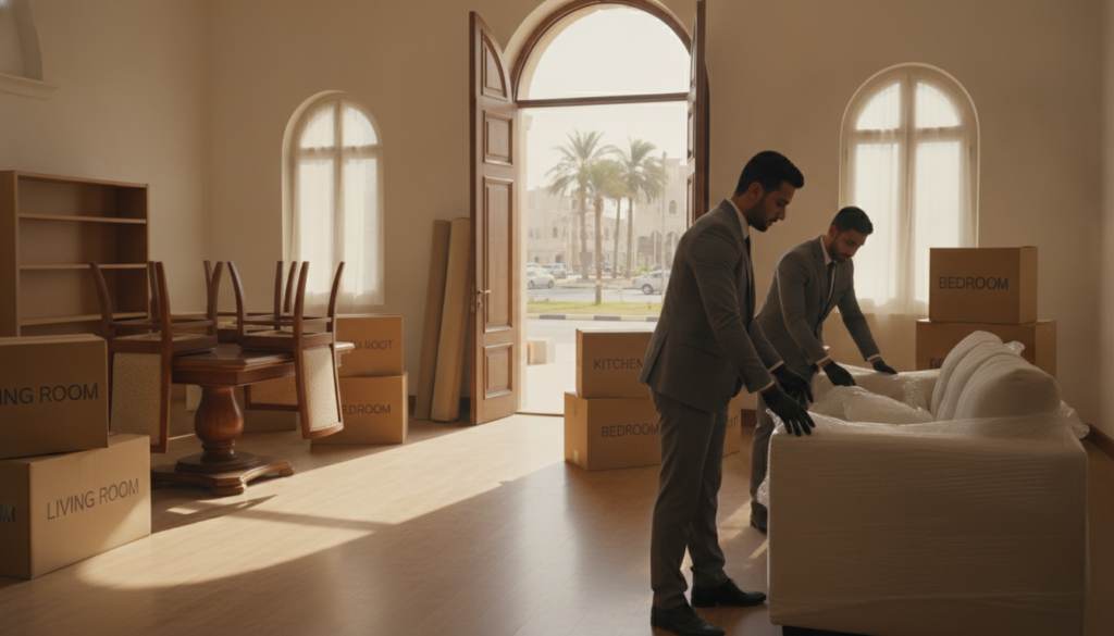 خطوات عملية نقل العفش المنظمة خطوات عملية نقل العفش المنظمة