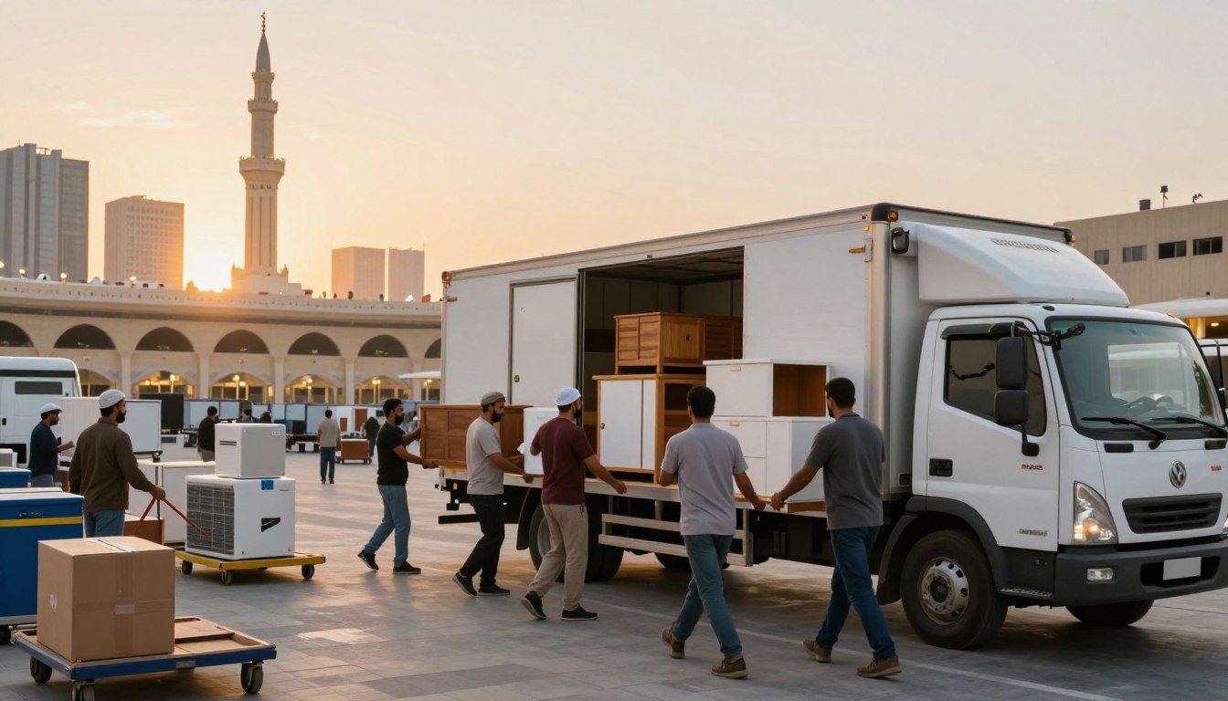 نقل عفش من المدينة المنورة إلى مكة المكرمة | مؤسسة رهوان المملكة | 0560329696
